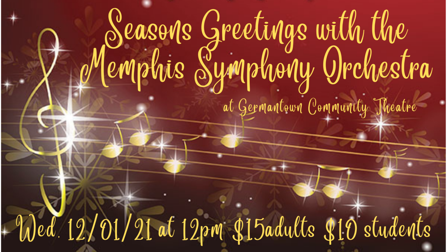 Memphis Symphony Orchestra visits GCT December 1st Germantown