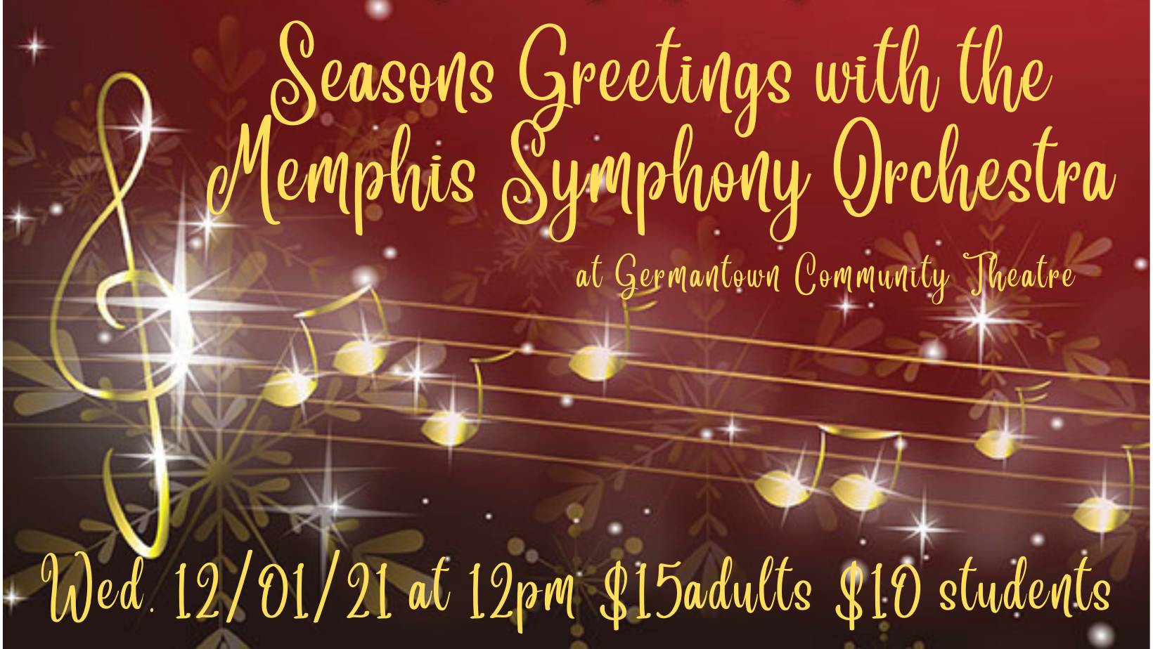 Memphis Symphony Orchestra visits GCT December 1st – Germantown